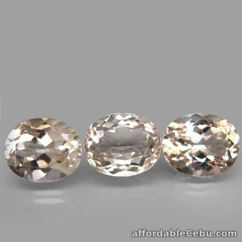 1st picture of 17.70 Carats 3pcs Lot NATURAL Light Champagne TOPAZ Loose 12x10mm Unheated For Sale in Cebu, Philippines