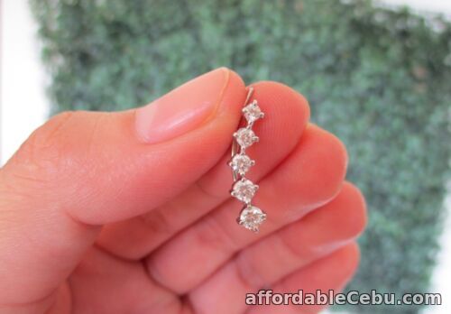 1st picture of .44 CTW Diamond Ear Crawler Earring PLATINUM E421 (RIGHT EAR ONLY)  MTO sep For Sale in Cebu, Philippines