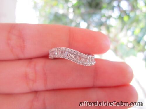 1st picture of .56 CTW Diamond Half Eternity Ring 18k White Gold HE15 sep For Sale in Cebu, Philippines