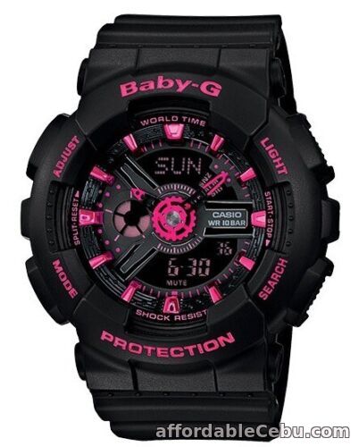 1st picture of Casio Baby-G * BA111-1A Anadigi Black with Neon Pink Watch for Women COD PayPal For Sale in Cebu, Philippines