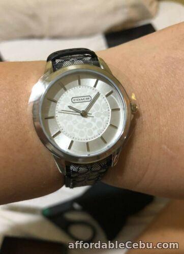 1st picture of US BOUGHT Black Strap Ladies Coach Casual Classic Watch 14501524 For Sale in Cebu, Philippines