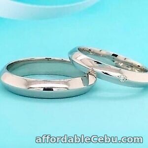 1st picture of .02 Carat Diamond Wedding Ring PLATINUM WR240 sep For Sale in Cebu, Philippines