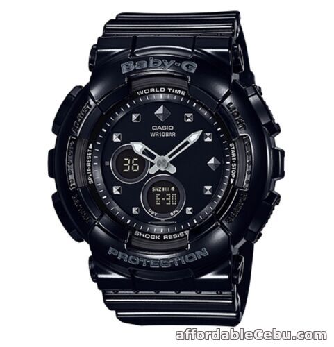 1st picture of Casio Baby-G * BA125-1A Anadigi Style Studs Gloss Black Women Ivanandsophia For Sale in Cebu, Philippines