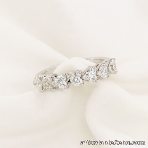 1st picture of 1.08 CTW Diamond Half Eternity Ring 18k White Gold HE268 sep (MTO) For Sale in Cebu, Philippines