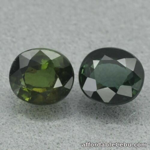 1st picture of 1.51 Carats 2pcs NATURAL Green TOURMALINE Mozambique Oval 5.5x5.0mm Untreated For Sale in Cebu, Philippines