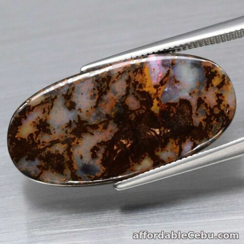 1st picture of 14.27 Carats 25x12mm Oval Cabochon NATURAL Boulder OPAL Multicolor For Sale in Cebu, Philippines