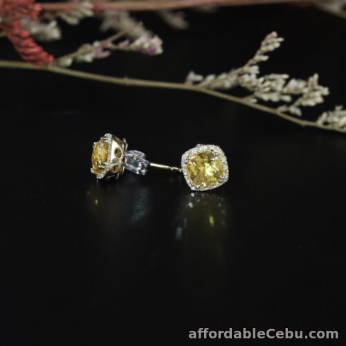 1st picture of SALE‼️.906 CTW Citrine w/ .059 CTW Diamond Earrings 14k Twotone Gold JS148E sep For Sale in Cebu, Philippines