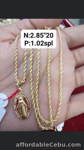 1st picture of GoldNMore: 18 Karat Gold Necklace With Pendant 20 Inches Chain #1 For Sale in Cebu, Philippines