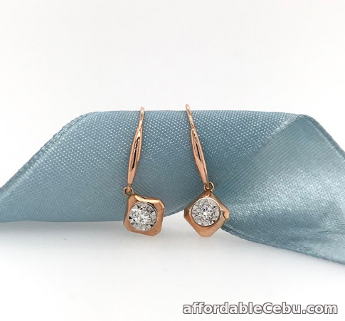1st picture of .058 CTW Diamond Dangling Earrings 18k Twotone Gold E277R sep (PRE-ORDER) For Sale in Cebu, Philippines