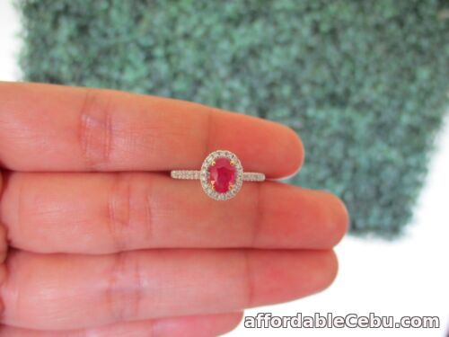 1st picture of SALE‼️.58 Carat Ruby w/ .17 CTW Diamond Ring 18k White Gold R193 sep For Sale in Cebu, Philippines