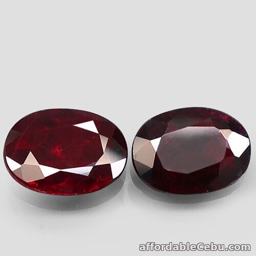 1st picture of 1.03 Carats 2pcs Pair Natural RUBY Blood RED Loose Oval 6.5x5.0mm For Sale in Cebu, Philippines