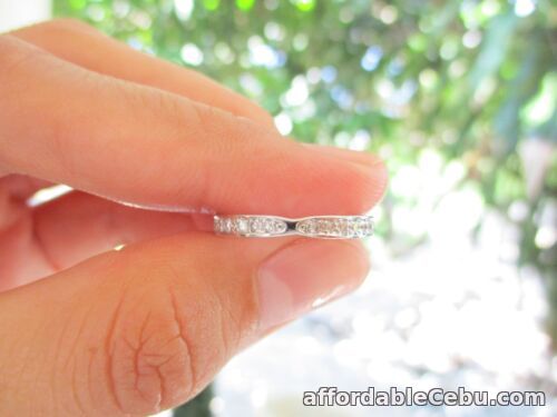 1st picture of .28 CTW Diamond Half Eternity Ring PLATINUM HE60 sep (MTO) For Sale in Cebu, Philippines