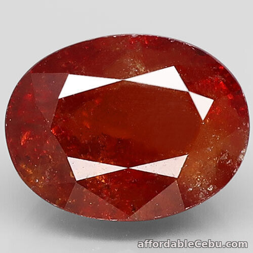 1st picture of 6.56 Carats NATURAL Spessartite GARNET Loose Top Orange Oval Africa 12.4x9.6x7.0 For Sale in Cebu, Philippines