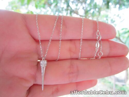 1st picture of .30 Carat Diamond White Gold Adjustable Necklace 14k N53 sep For Sale in Cebu, Philippines