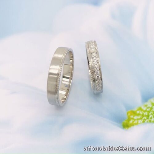 1st picture of .34 CTW Diamond Wedding Ring PLATINUM WR228 sep (MTO-B) For Sale in Cebu, Philippines