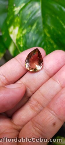1st picture of 12.20 Carats Natural Imperial TOPAZ Brazil Brownish Orange Pear 16.8x12.5x8.0mm For Sale in Cebu, Philippines