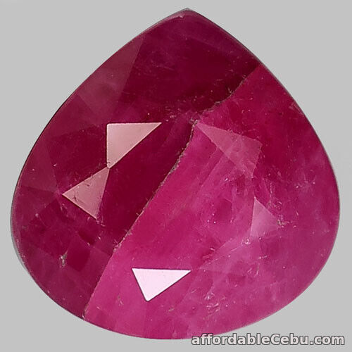 1st picture of 10.19 Carats NATURAL RUBY Pinkish Red Loose Pear 13x12.8x7.8mm UNHEATED For Sale in Cebu, Philippines