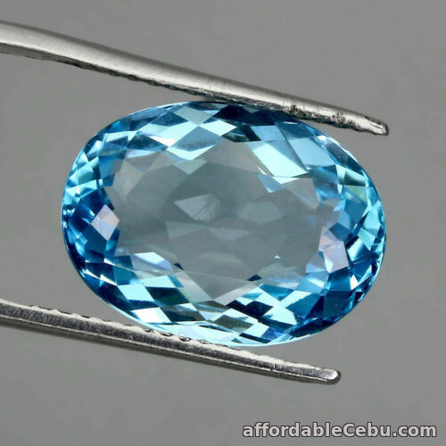 1st picture of 14.07 Carats NATURAL Blue TOPAZ Loose for Jewelry Setting 17x13mm Oval For Sale in Cebu, Philippines