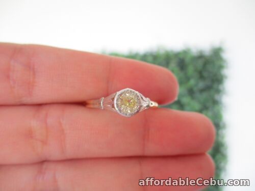 1st picture of .36 Carat European Cut Diamond 18k Twotone Gold Engagement Ring ER280 sep For Sale in Cebu, Philippines