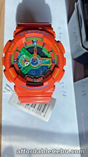 1st picture of Casio G-Shock Men's Watch GA110A-4 XL Hyper Orange Watch Complete Set For Sale in Cebu, Philippines