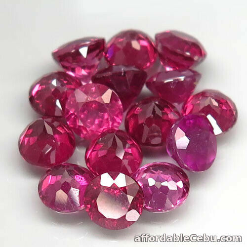1st picture of 11.37 Carats 5mm 15pcs Lot NATURAL Rhodolite GARNET Purplish Pink Round Africa For Sale in Cebu, Philippines