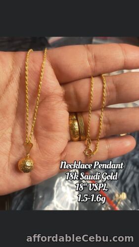 1st picture of GoldNMore: 18 Karat Gold Necklace With Pendant 18 Inches Chain NEP#7 For Sale in Cebu, Philippines