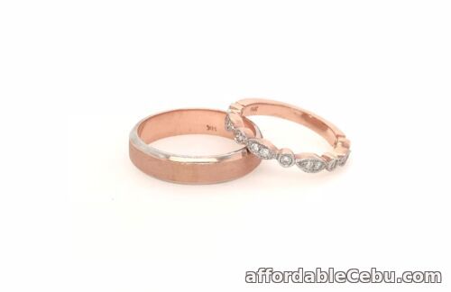 1st picture of .18 CTW Diamond Wedding Ring 14k Rose Gold WR25 sep For Sale in Cebu, Philippines