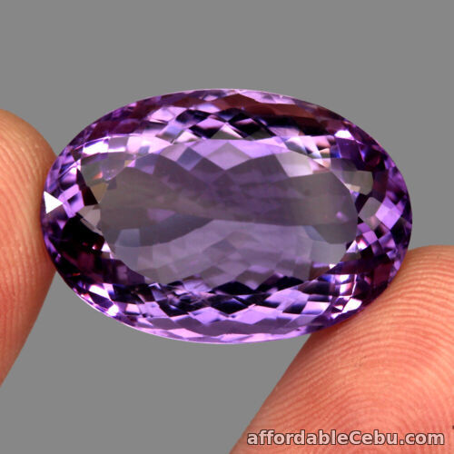 1st picture of 35.76 Carats Natural Unheated Purple AMETHYST Oval Uruguay 27x19x12mm Big Huge For Sale in Cebu, Philippines