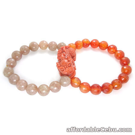 1st picture of * Chinese New Year * Piyao, Carnelian, Strawberry Quartz Infinity Bracelet For Sale in Cebu, Philippines