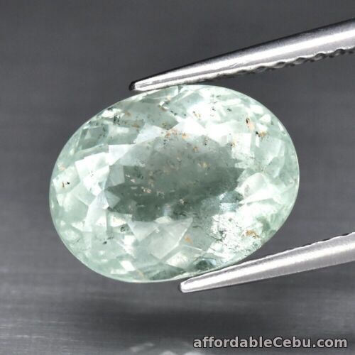 1st picture of 3.48 Carats NATURAL Bluish Green BERYL Loose Oval 10.7x8.2x6.4mm Madagascar For Sale in Cebu, Philippines