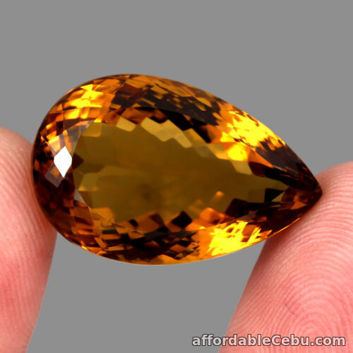 1st picture of 37.98 Carats NATURAL Golden Yellow CITRINE for Setting Pear Clean 27x17x13mm For Sale in Cebu, Philippines