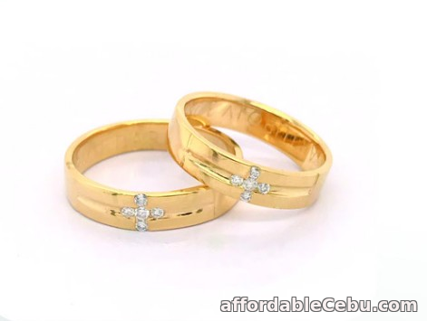1st picture of .12 Carat Diamond Yellow Gold Wedding Rings 14K sep (MTO) For Sale in Cebu, Philippines