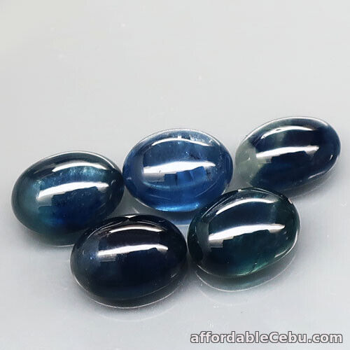 1st picture of 4.72 Carats 5pcs Lot NATURAL Blue SAPPHIRE Loose Round 6.3x4.4-6.7x5.0mm Africa For Sale in Cebu, Philippines