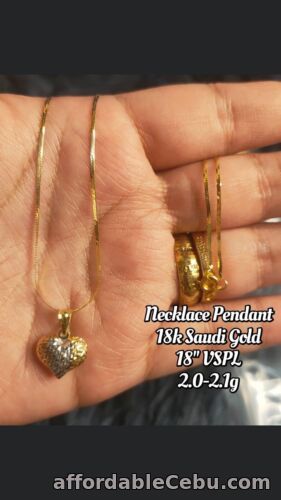 1st picture of GoldNMore: 18 Karat Gold Necklace With Pendant NEP#9 18 Inches Chain For Sale in Cebu, Philippines