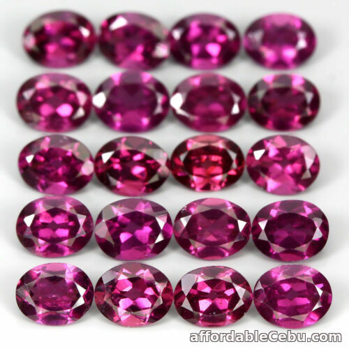 1st picture of 8.44 Carats 5x4mm 20pcs Lot NATURAL Rhodolite GARNET Purplish Oval Malawi Loose For Sale in Cebu, Philippines