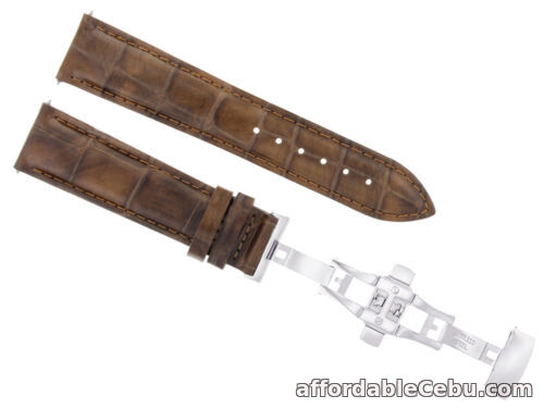 1st picture of 19MM LEATHER BAND STRAP FOR TISSOT PRC 200 DEPLOYMENT BRACELET CLASP L/BROWN For Sale in Cebu, Philippines