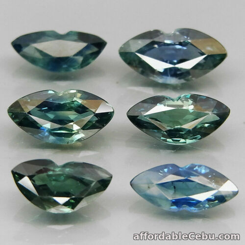 1st picture of 3.77 Carats 6cs Lot NATURAL Blue SAPPHIRE Fancy Cut 7.5x3.5 to 8.5x4.0mm For Sale in Cebu, Philippines