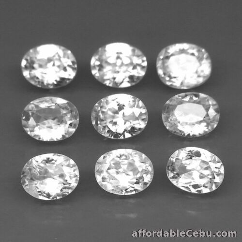 1st picture of 4.57 Carats 9pcs Lot Natural White ZIRCON Jewelry Setting Oval Cut 5x4mm For Sale in Cebu, Philippines