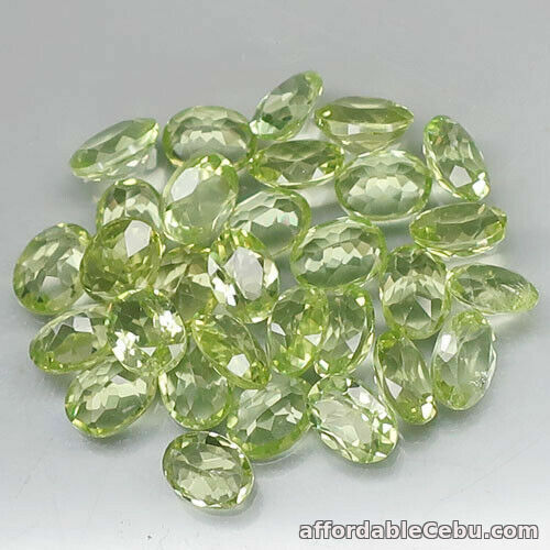 1st picture of 5.84 Carats 4x3mm NATURAL 28pcs Green PERIDOT Loose Burma for Jewel Setting Oval For Sale in Cebu, Philippines