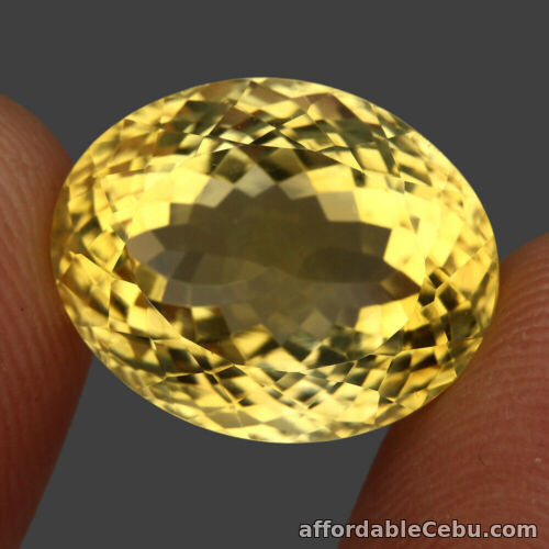 1st picture of 13.72 Carats NATURAL Yellow CITRINE Oval Loose Brazil 13x14x10mm For Sale in Cebu, Philippines