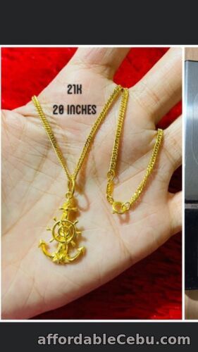1st picture of GoldNMore: 21 Karat Gold Necklace With Pendant #5.55 For Sale in Cebu, Philippines