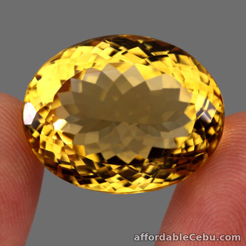 1st picture of 64.43 Carats NATURAL Rich Yellow CITRINE Loose Oval Clean 27x21x17mm JUMBO For Sale in Cebu, Philippines