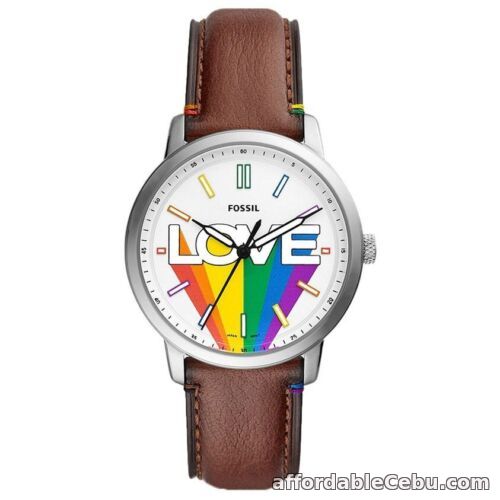 1st picture of Fossil Limited Edition Pride Neutra Medium Brown Eco Leather Watch FS5931 For Sale in Cebu, Philippines