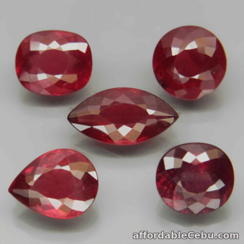 1st picture of 13.42 TCW NATURAL Mixed Shape Cherry Red Rhodolite GARNET  8.0x7.0to12.0x6.0MM For Sale in Cebu, Philippines