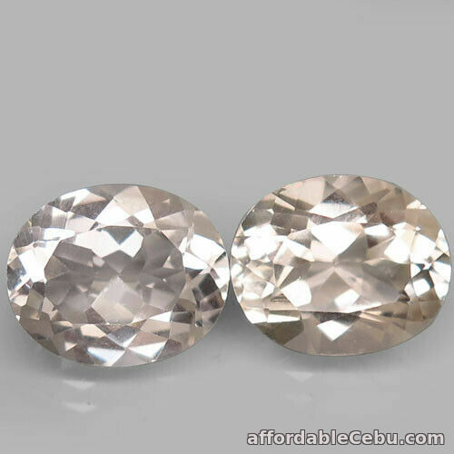 1st picture of 8.90 Carats 2pcs NATURAL Peachy WHITE TOPAZ for Jewelry Setting 11.0x9.0 Oval For Sale in Cebu, Philippines