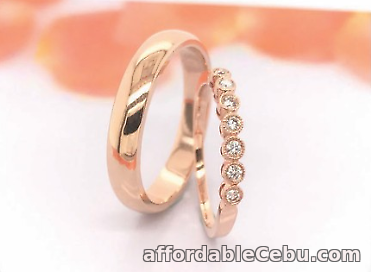 1st picture of .13 Carat Diamond Rose Gold Wedding Rings 14K sep (MTO) For Sale in Cebu, Philippines