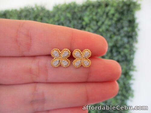 1st picture of .16 Carat Diamond Twotone Gold Earrings 18k E144 sep (PRE-ORDER) For Sale in Cebu, Philippines