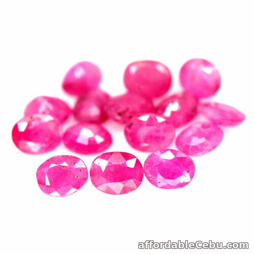 1st picture of 7.10 Carats 15pcs Lot Natural RUBY Gemstone Pink Madagascar Oval Cut 4x5mm For Sale in Cebu, Philippines
