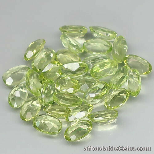 1st picture of 7.44 Carats 5x3mm NATURAL 27pcs Green PERIDOT Loose Burma for Jewel Setting Oval For Sale in Cebu, Philippines
