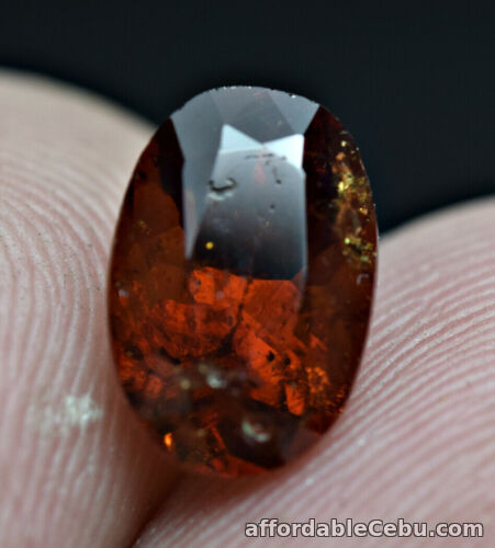 1st picture of 2.40 Carats Natural Orange Hessonite GARNET Loose Oval 9x6x5mm Pakistan For Sale in Cebu, Philippines